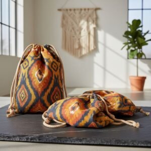 Allover Printed Drawstring Bag