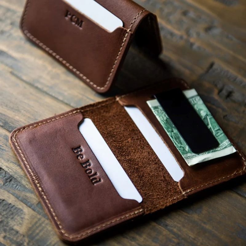 Personalized Leather Card Holder