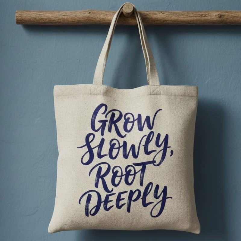 Quote Printed Canvas Bag