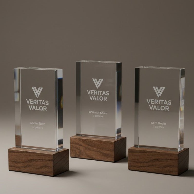 Wooden and Crystal Award